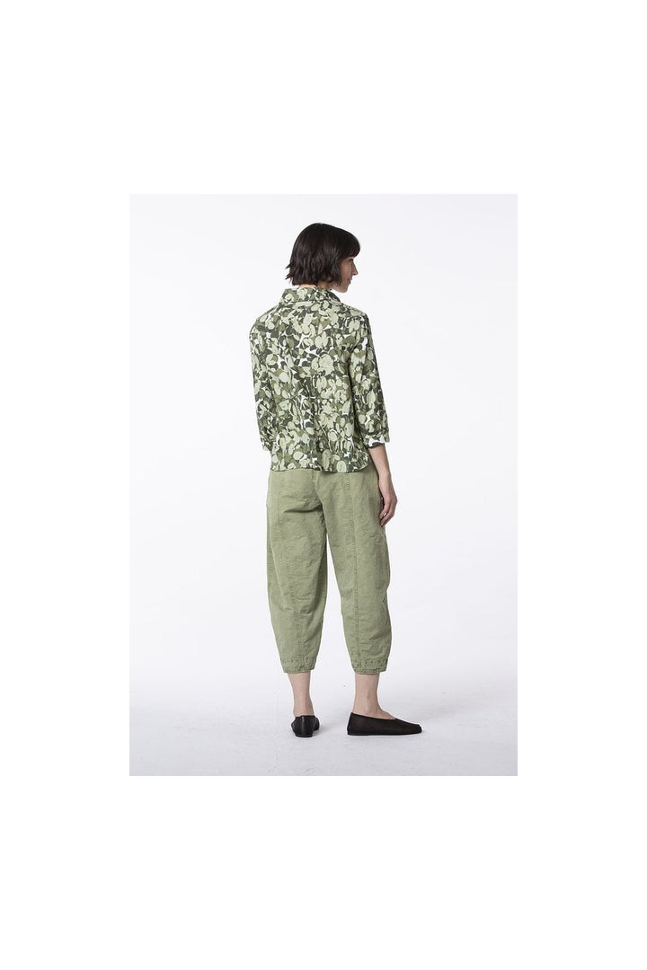 COTTON LINEN  TWILL TROUSER | COL=CALLA,DENIM