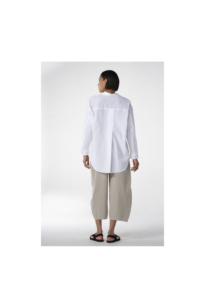 FINE STRIPE COTTON TROUSER | COL=NETTLE