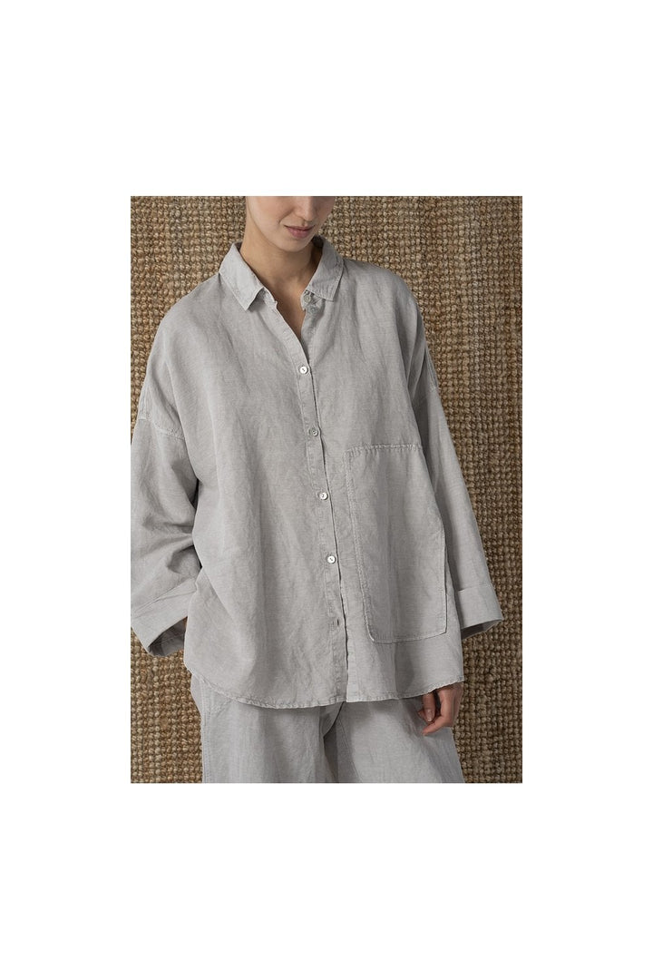 FLOWING DOBBY BLOUSE | COL=CHALK