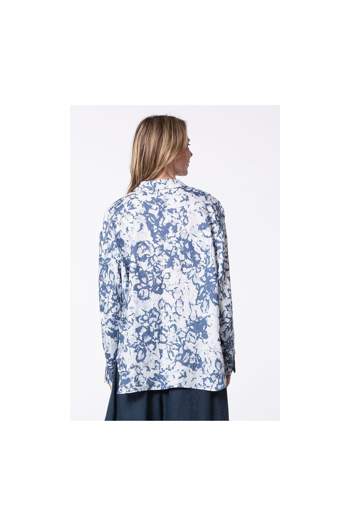 GARDEN PRINT TOP | COL=DENIM