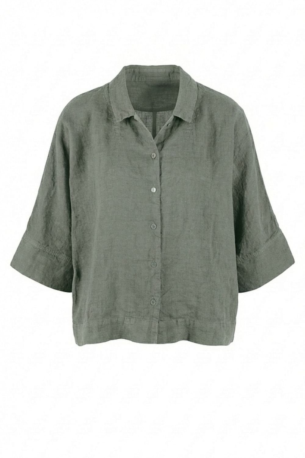 LINEN BLOUSE | COL=ALOE
