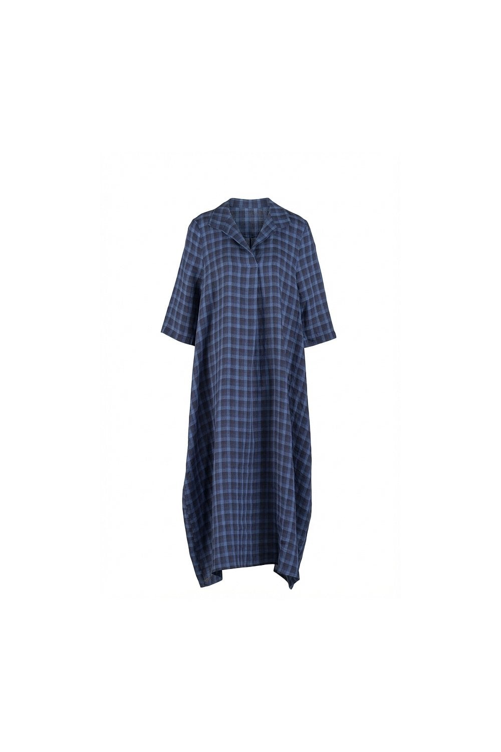 LINEN DRESS | COL=NAVY