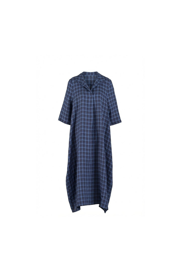 LINEN DRESS | COL=NAVY