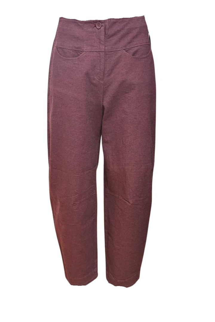 MINI DOBBY BARREL TROUSER | COL=REDWOOD