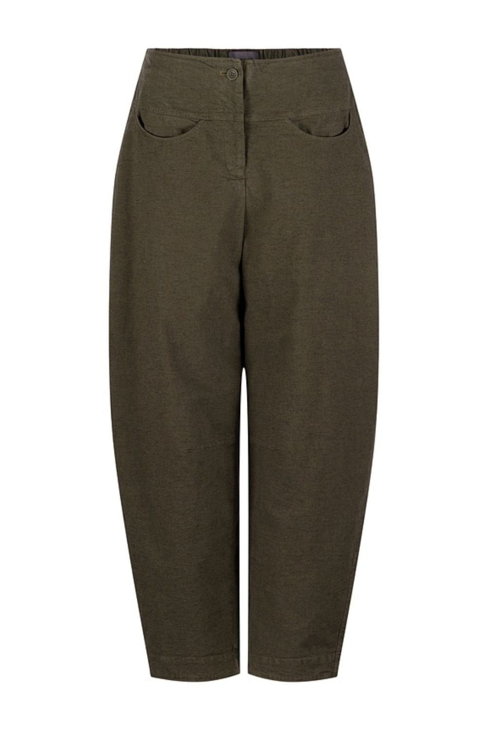 MINI DOBBY BARREL TROUSER | COL=GROVE