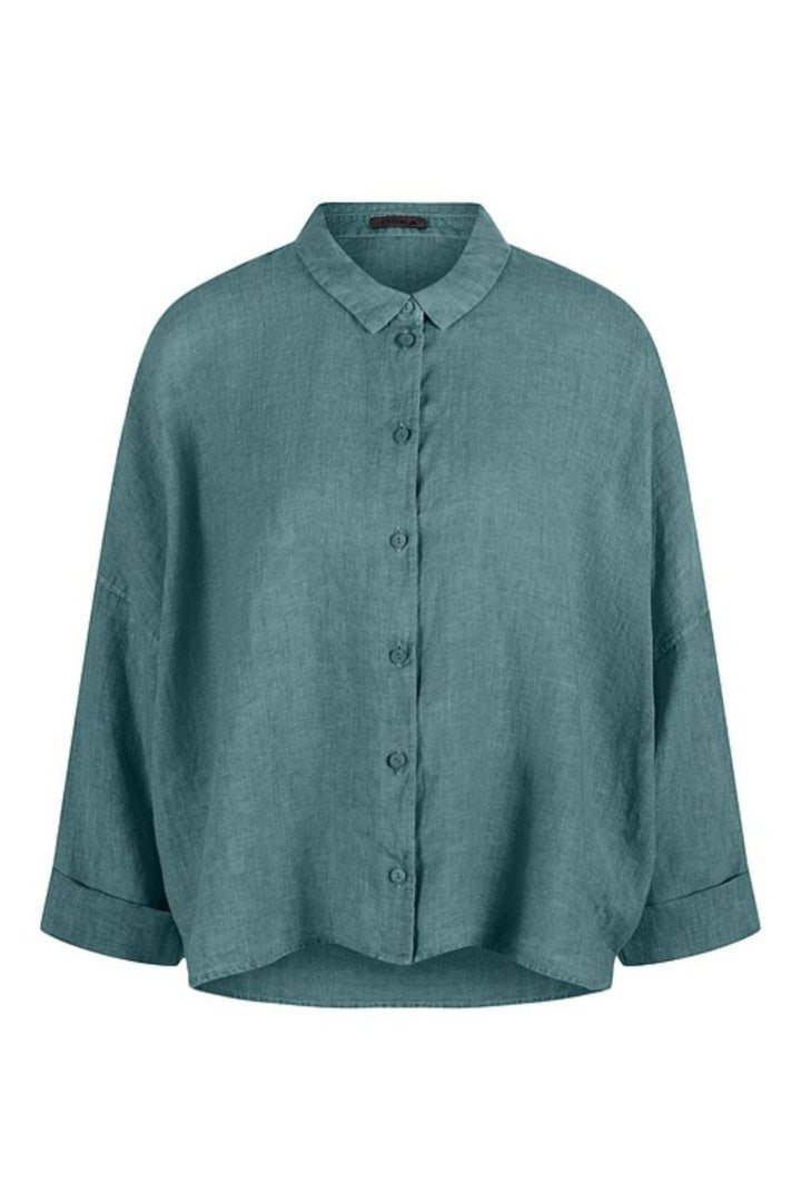 PURE LINEN BLOUSE | COL=MINERAL