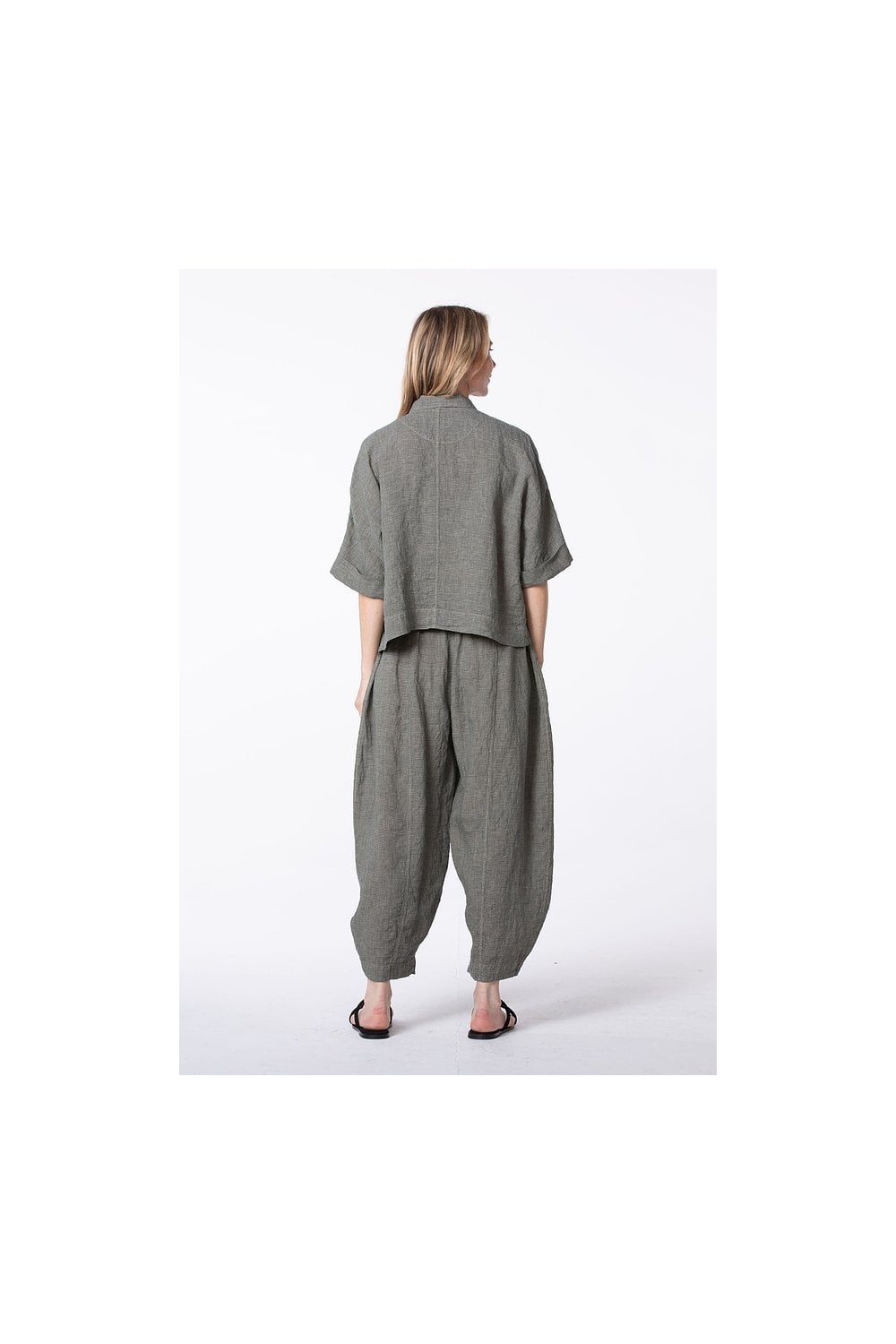 SMALL GINGHAM CHECK TROUSERS | COL=GRIT