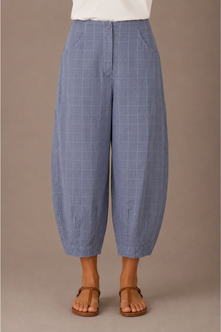 WINDOWPANE CHECK TROUSERS | COL=AIR
