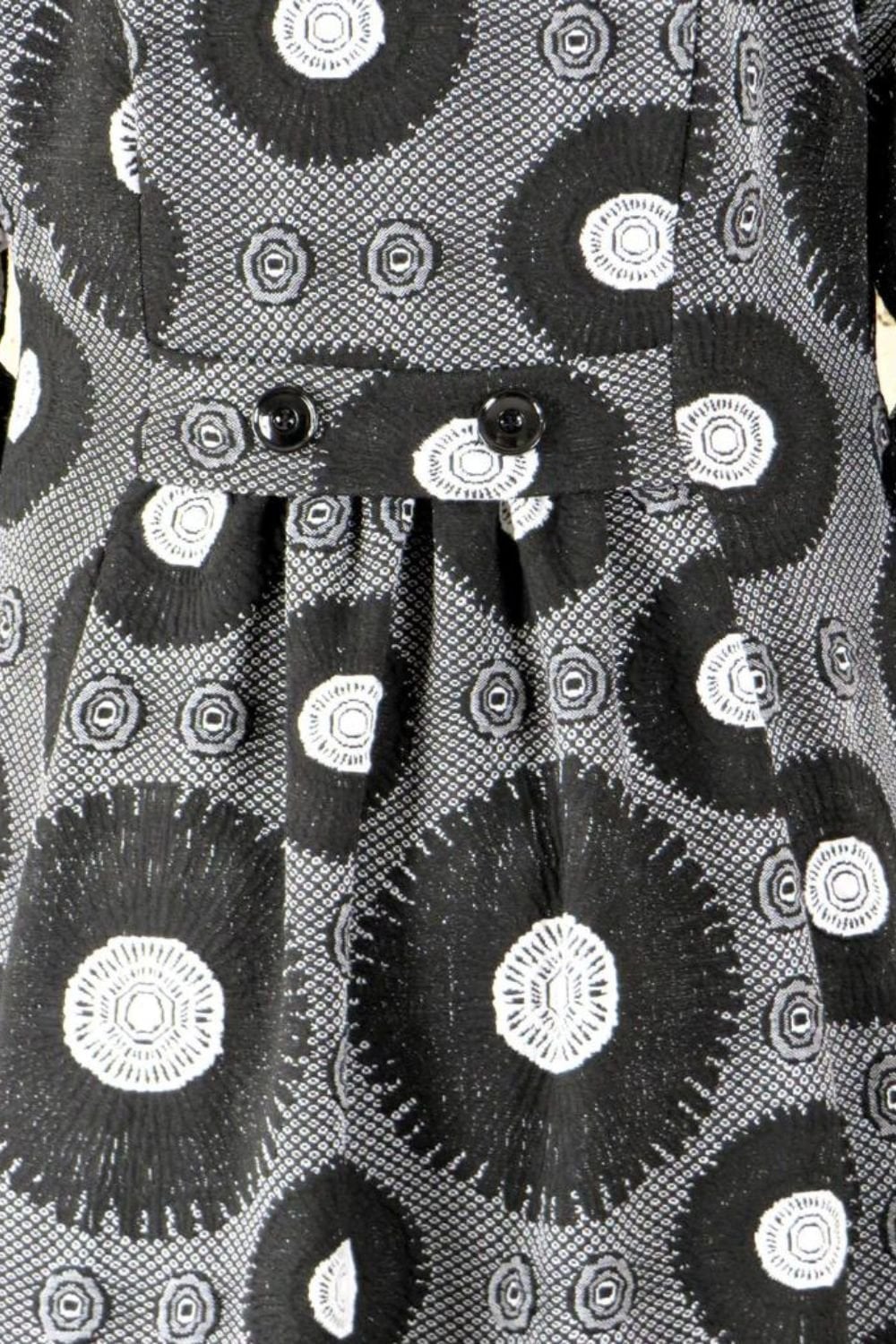 CIRCLE JAQUARD COAT | COL=BLACK