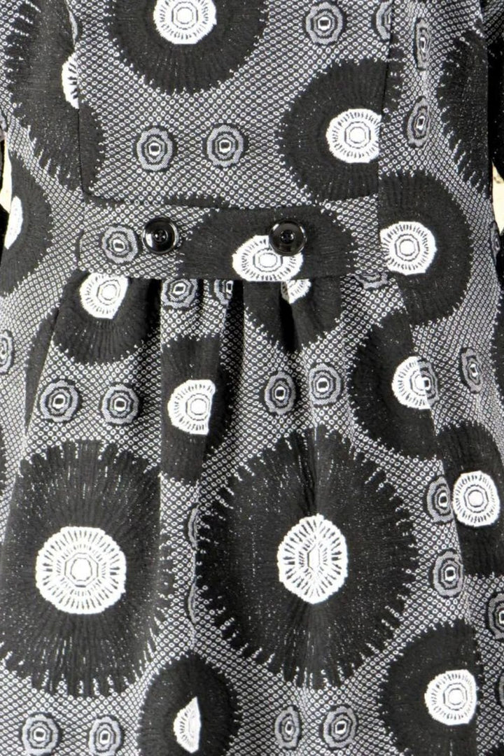CIRCLE JAQUARD COAT | COL=BLACK