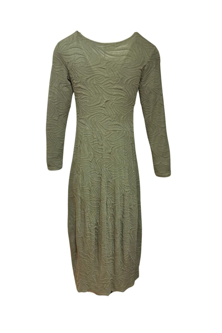 KNITTED JAQUARD TULIP DRESS | COL=FOREST