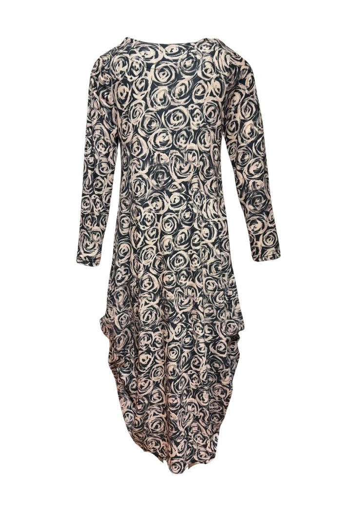 ROSES PRINT HITCH UP DRESS | COL=WHITE