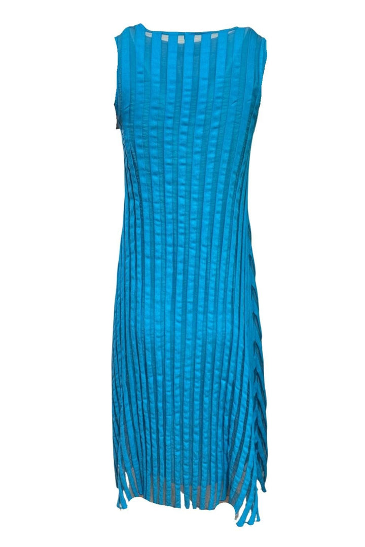STRIPE ORGANZA DRESS | COL=AQUA