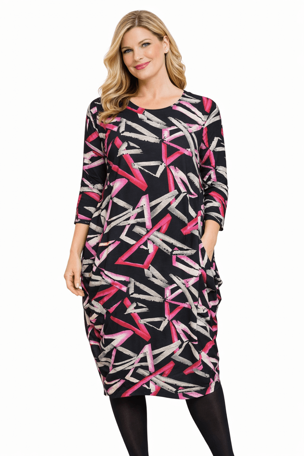 TIRANGLE HITCH UP DRESS | COL=CERISE