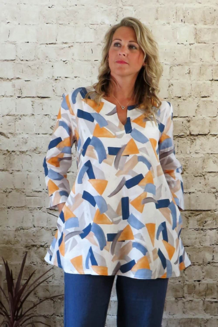 WIDE BRUSH TUNIC | COL=MULTI