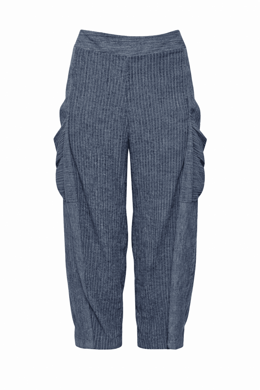 SIDE POCKET BUBBLE TROUSERS | COL=BLUE