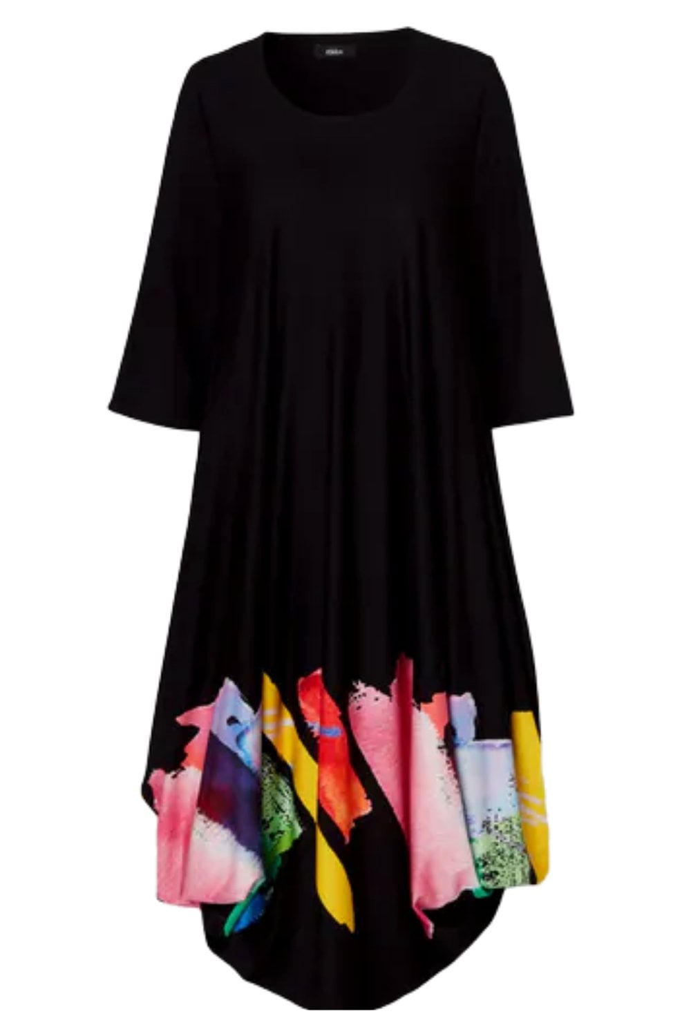 MULTI COURED UTAS DRESS | COL=BLACK