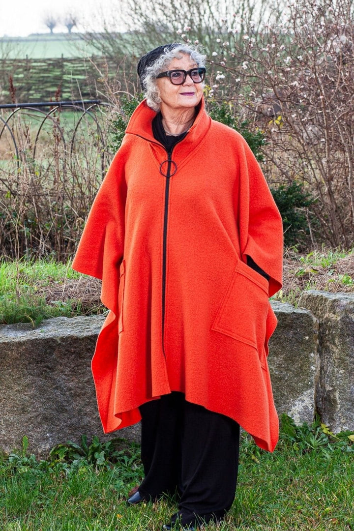 NOELLA OVERSIZED COAT | COL=RUST