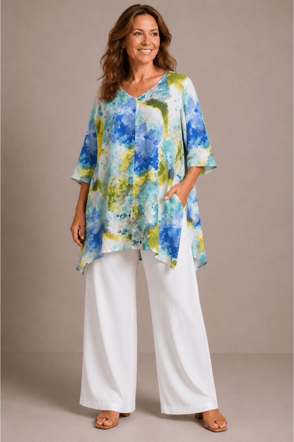PERA MULTICOLOURED ABSTRACT TUNIC | COL=MULTI
