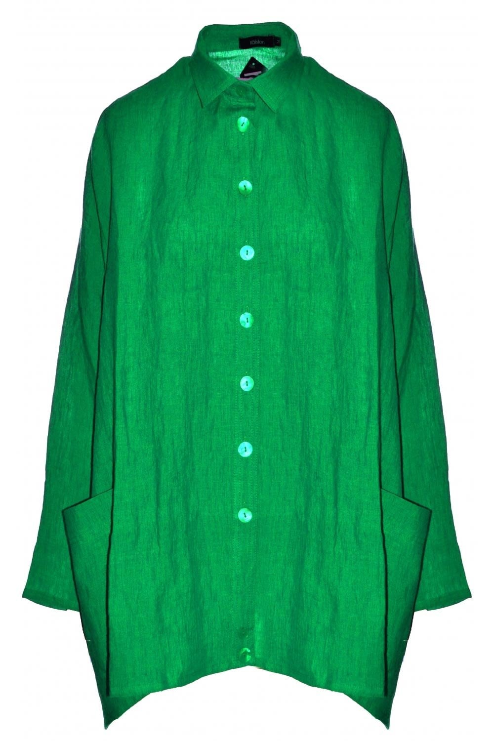 WALLY LINEN TUNIC | COL=EMERALD