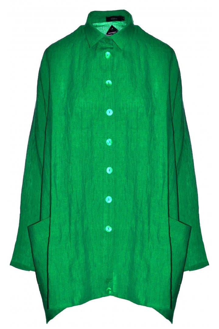 WALLY LINEN TUNIC | COL=EMERALD