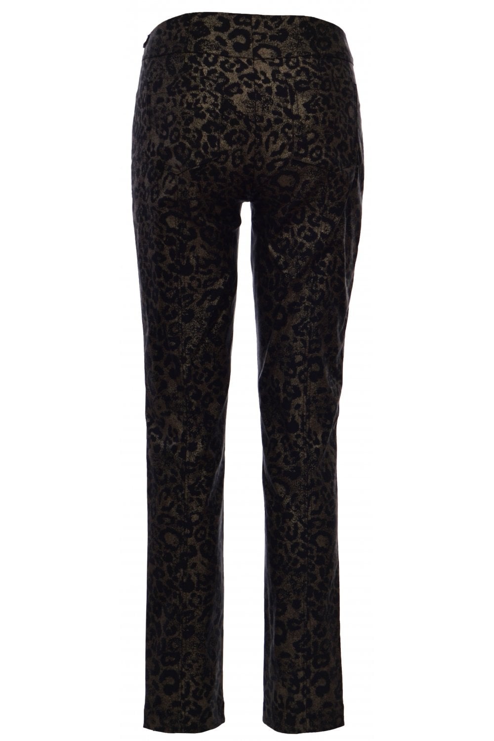 BELLA ANIMAL PRINT TROUSER | COL=GOLD