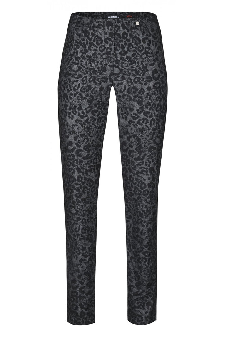 BELLA ANIMAL PRINT TROUSER | COL=BLACK