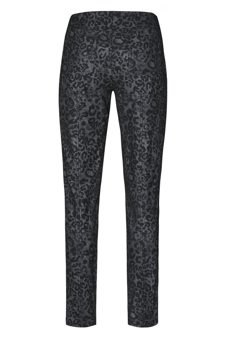 BELLA ANIMAL PRINT TROUSER | COL=BLACK