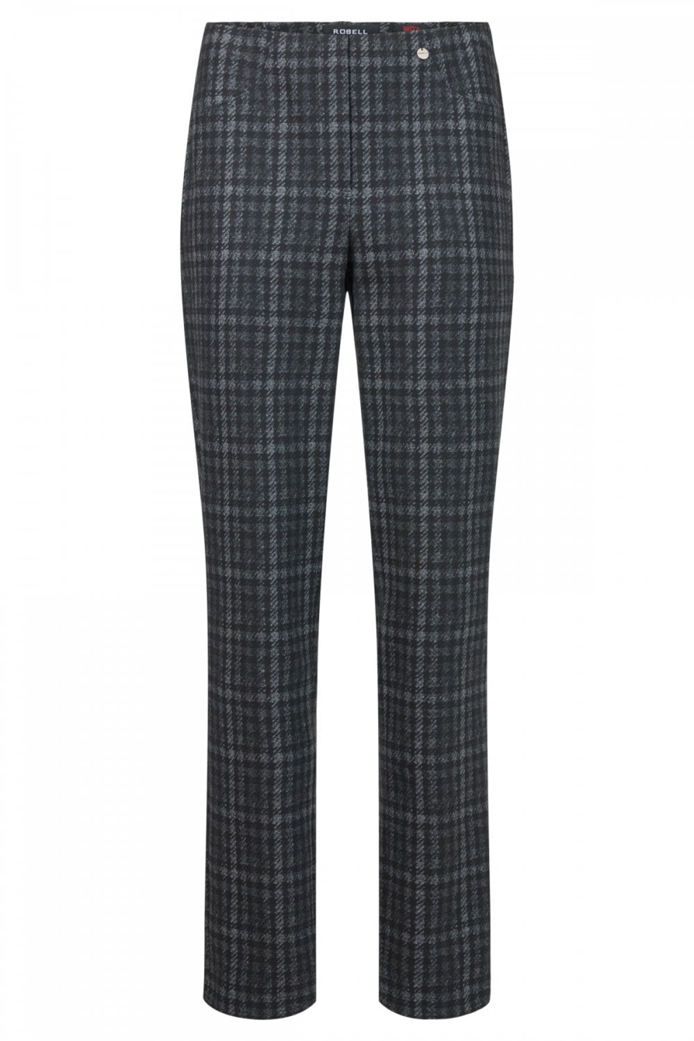BELLA GREY CHECK TROUSER | COL=DARK GREY