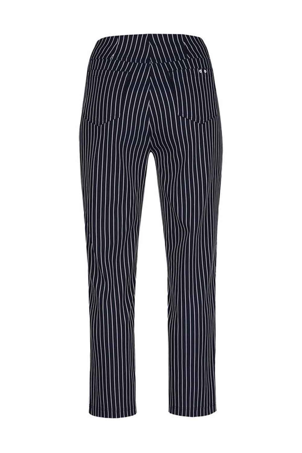 BELLA SEERSUCKER STRIPE TROUSER | COL=NAVY 69