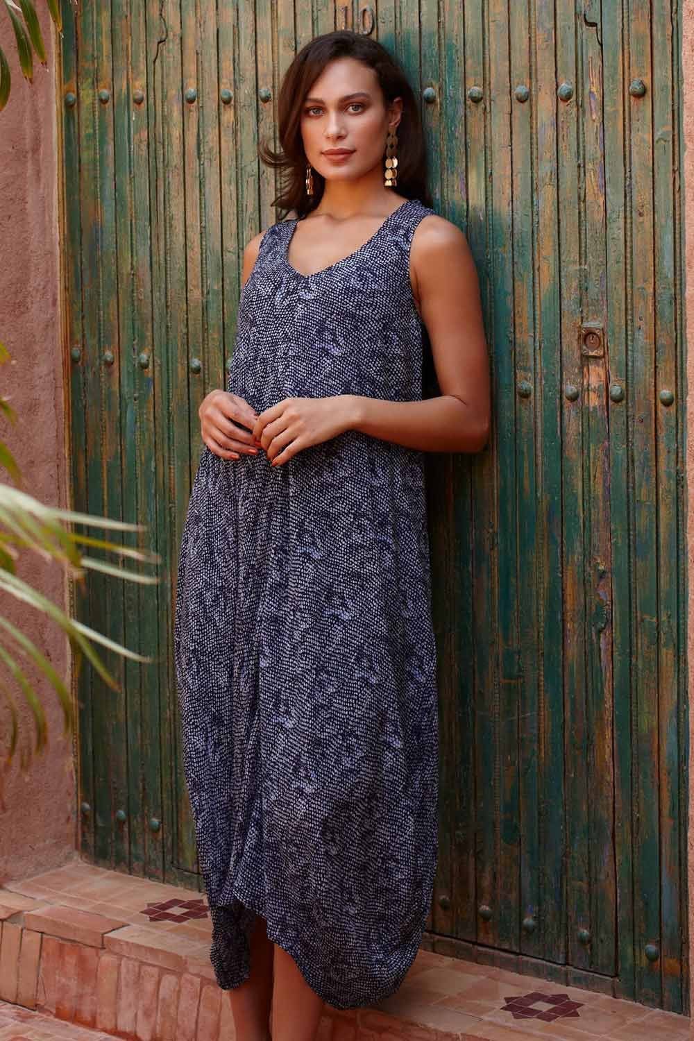 BANDINI PRINT BUBBLE DRESS | COL=NIGHT