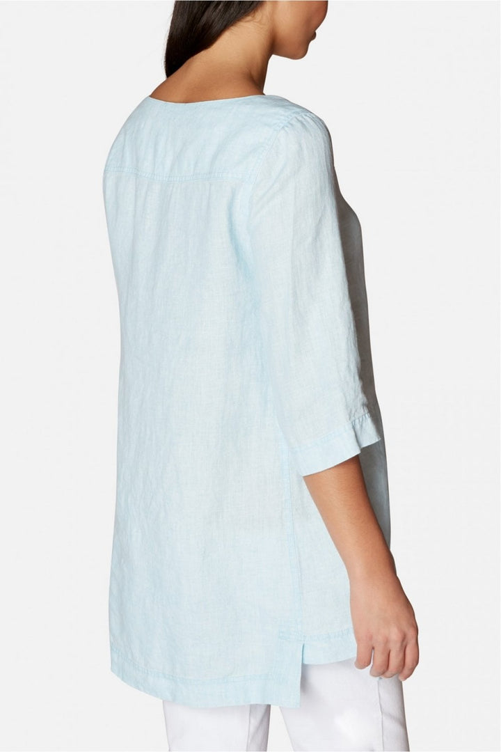 CHALK LINEN TUNIC | COL=ICE BLUE