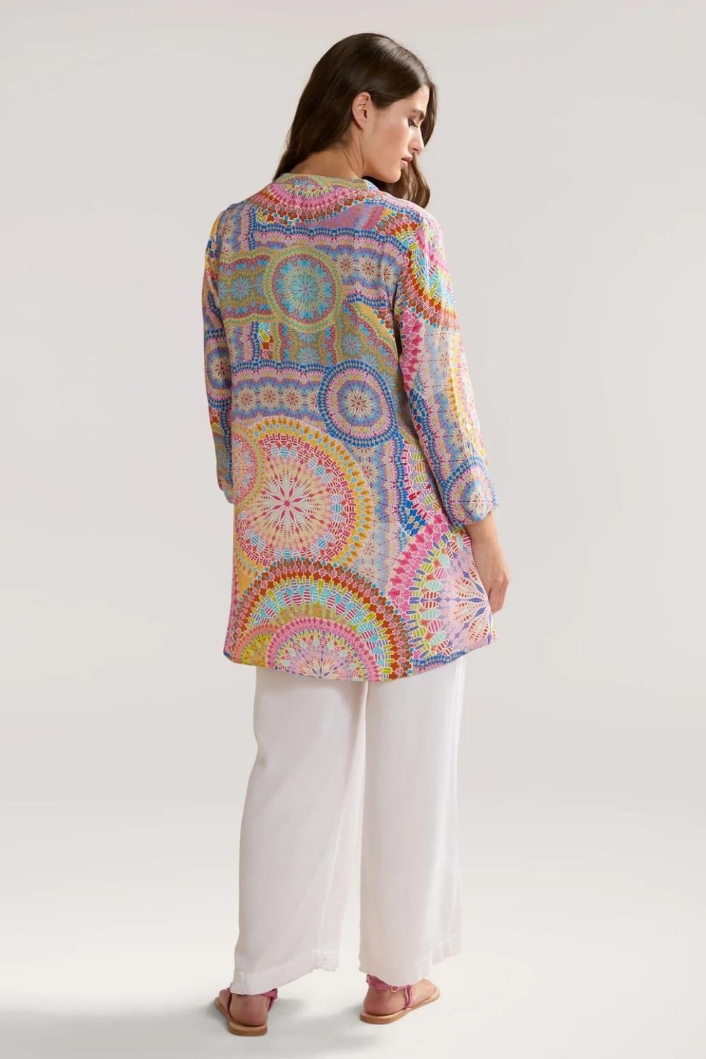 CIRCLE MANDALA PRINT SHIRT | COL=MULTI
