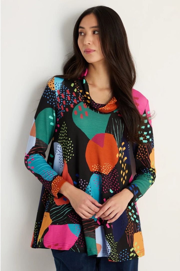 COLOUR PLAY PRINT JERSEY TUNIC | COL=MULTI