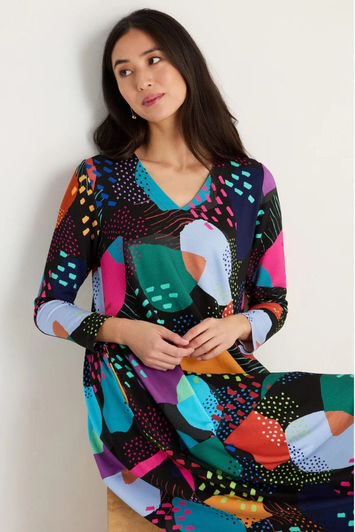 COLOUR PLAY PRINT JERSEY TUNIC | COL=MULTI