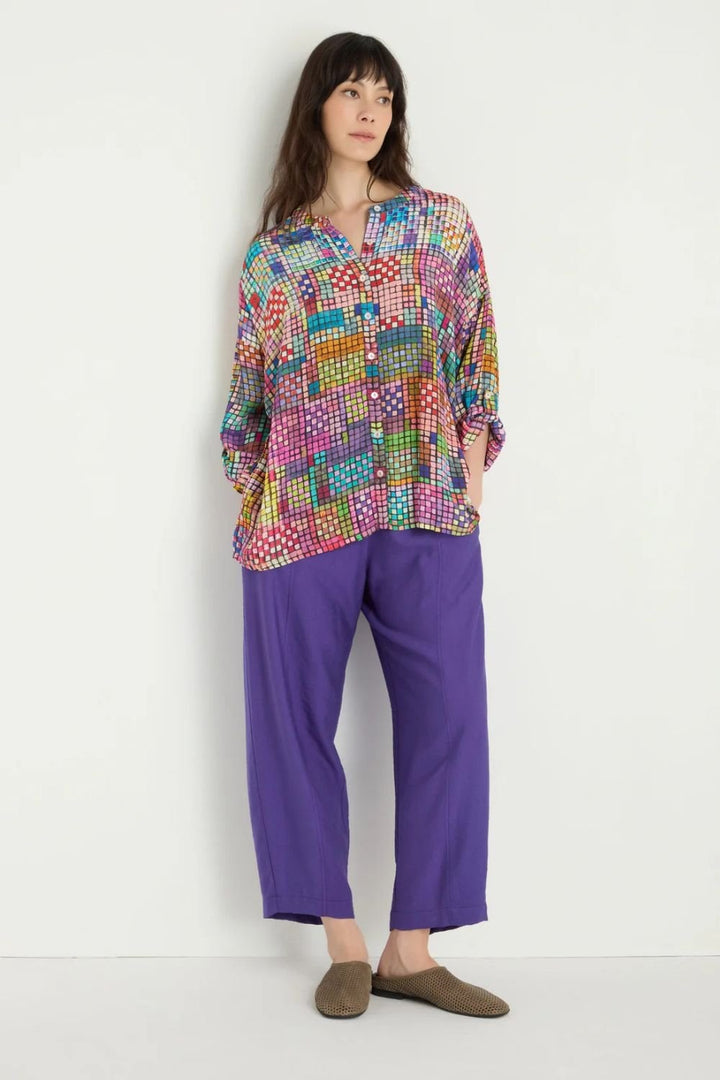 COLOURED GLASS TILES BOXY SHIRT | COL=MULTI