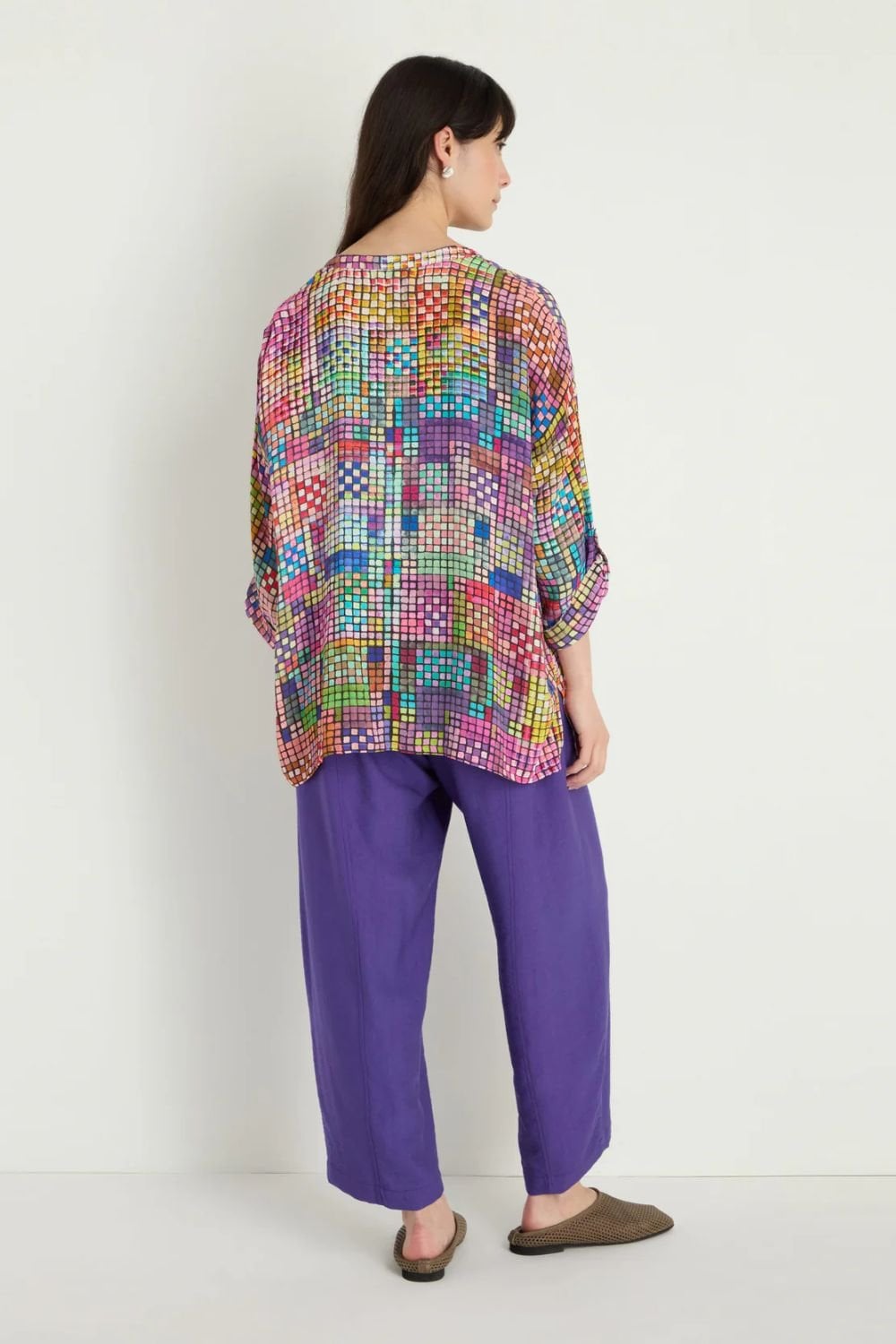 COLOURED GLASS TILES BOXY SHIRT | COL=MULTI