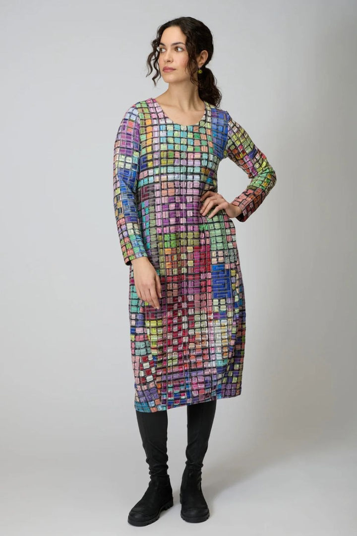 COLOURED GLASS TILES BUBBLE DRESS | COL=MULTI