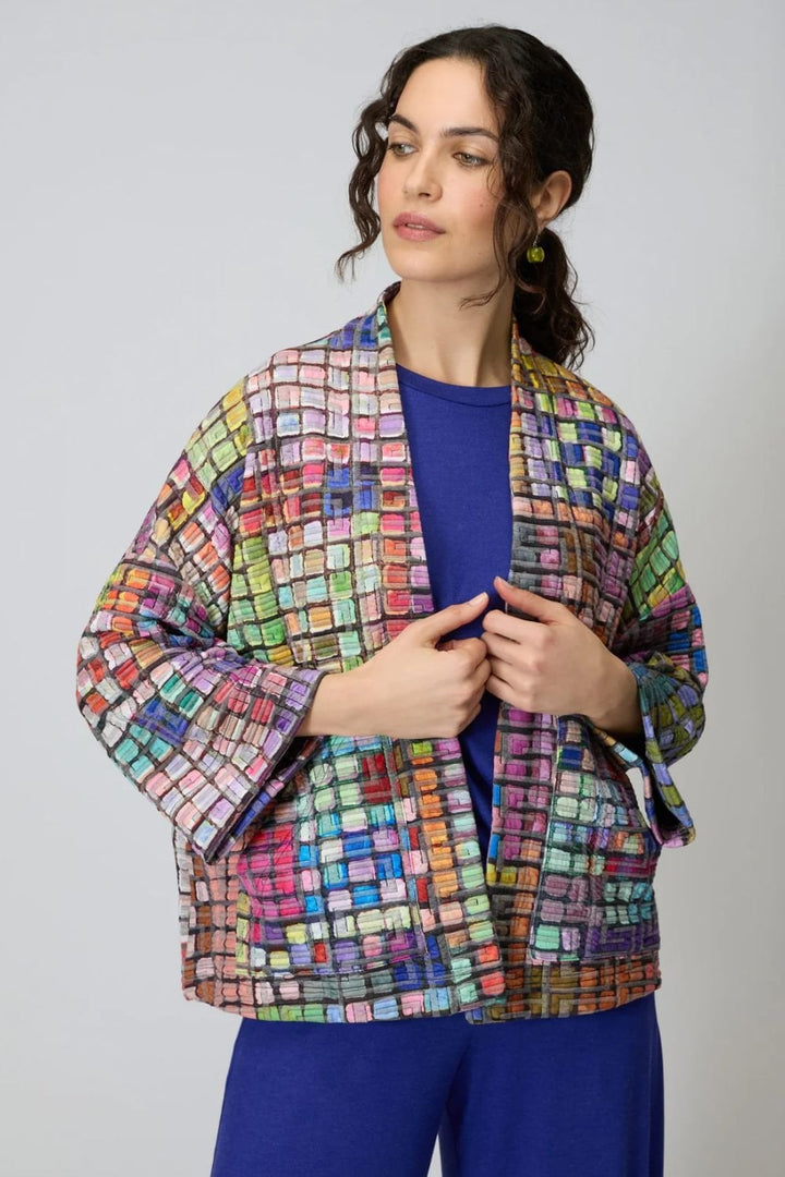 COLOURED GLASS TIMES JACKET | COL=MULTI