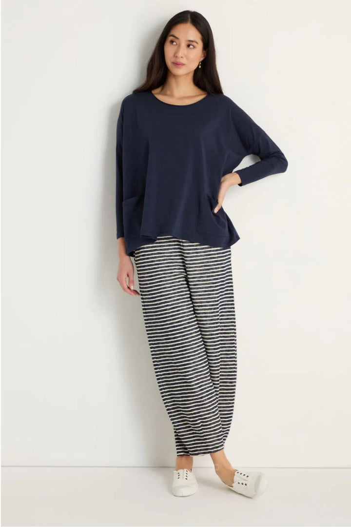COTTON JERSEY BOXY POCKET TOP | COL=NIGHT