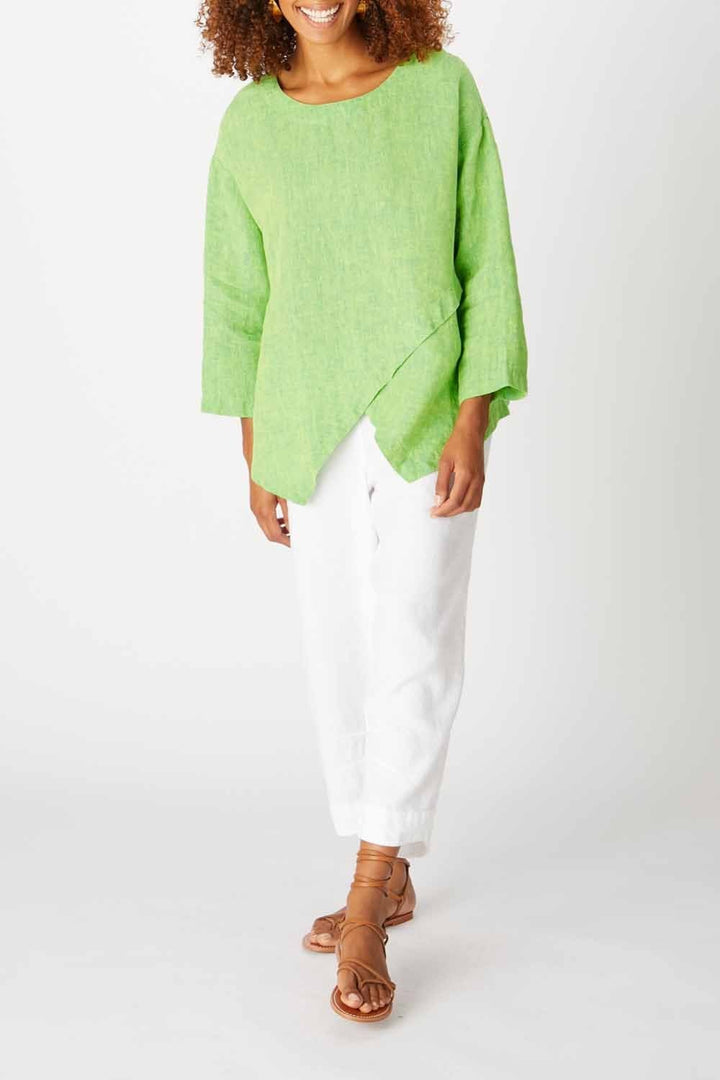 CROSS DYE LIEN ASYMMETRIC TOP | COL=PEASHOOT