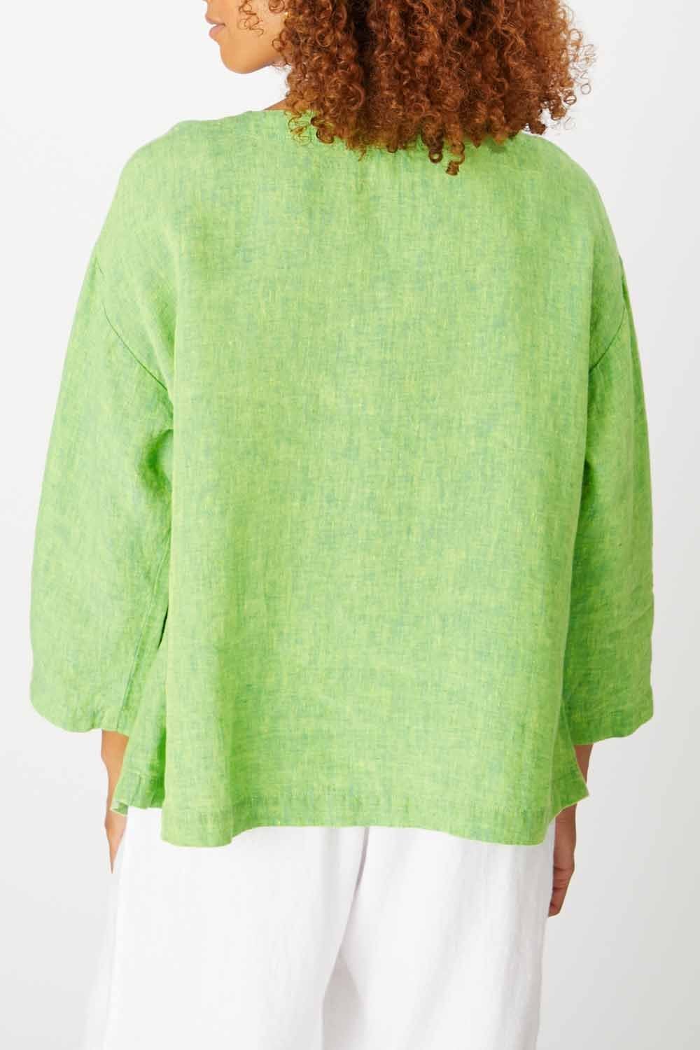 CROSS DYE LIEN ASYMMETRIC TOP | COL=PEASHOOT