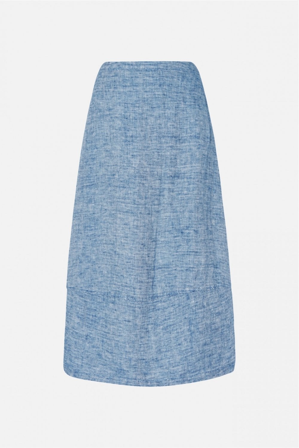 DOUBLE FACED LINEN SKIRT | COL=DENIM