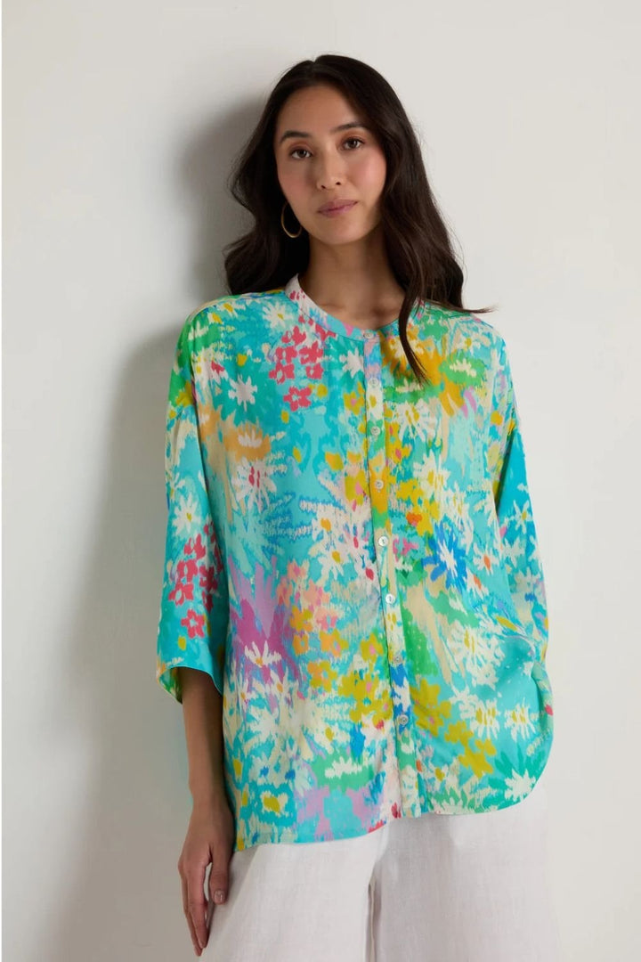 DREAMY FLORAL OASIS BOXY SHIRT | COL=MULTI