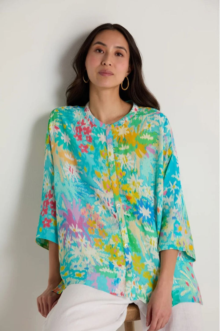DREAMY FLORAL OASIS BOXY SHIRT | COL=MULTI