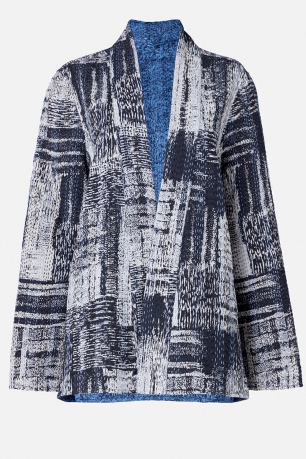 HAND STITCHED PATCHWORK JACKET | COL=NIGHT