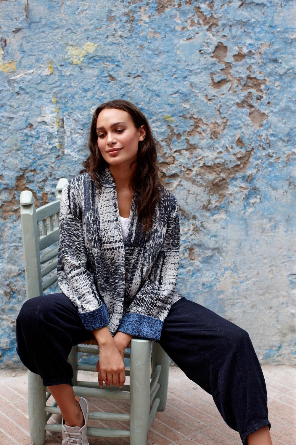 HAND STITCHED PATCHWORK JACKET | COL=NIGHT