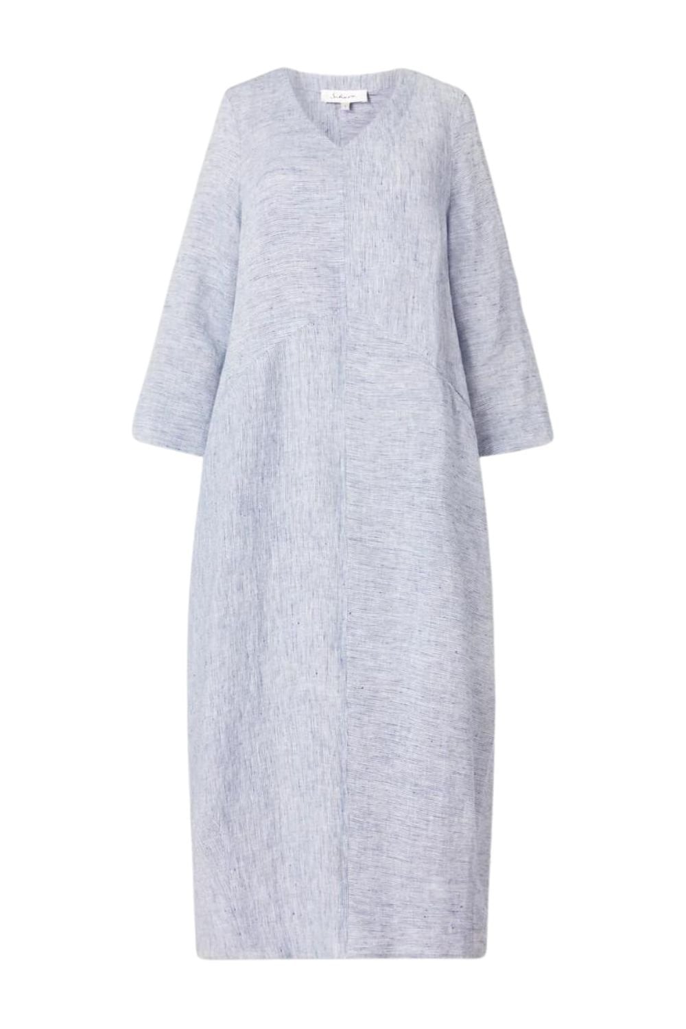 LINEN TICKING STRIPE DRESS | COL=MIX