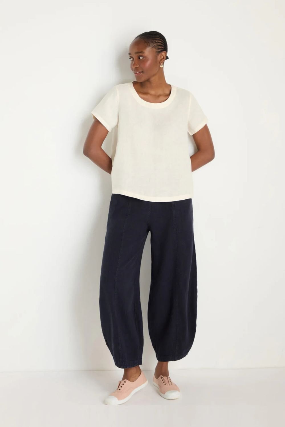 LINEN T SHIRT | COL=ECRU