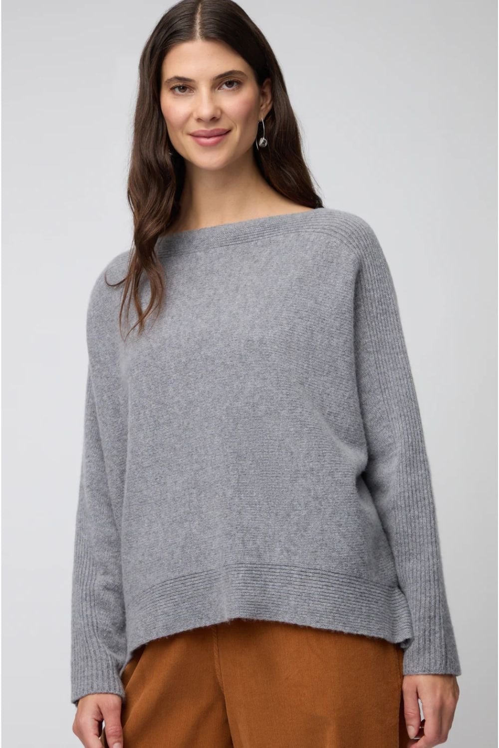 MERINO RIB DETAIL JUMPER | COL=DOVE,FLAMINGO